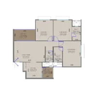 3 BHK Floorplan
